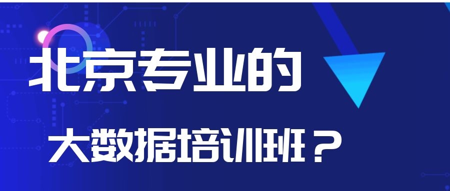 北京专业的大数据培训班？